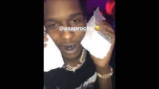 ASAP Rocky Chillin' In A Strip Club With Metro Boomin & The Weeknd