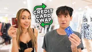 Swapping CREDIT CARDS with Boyfriend! *no limit*