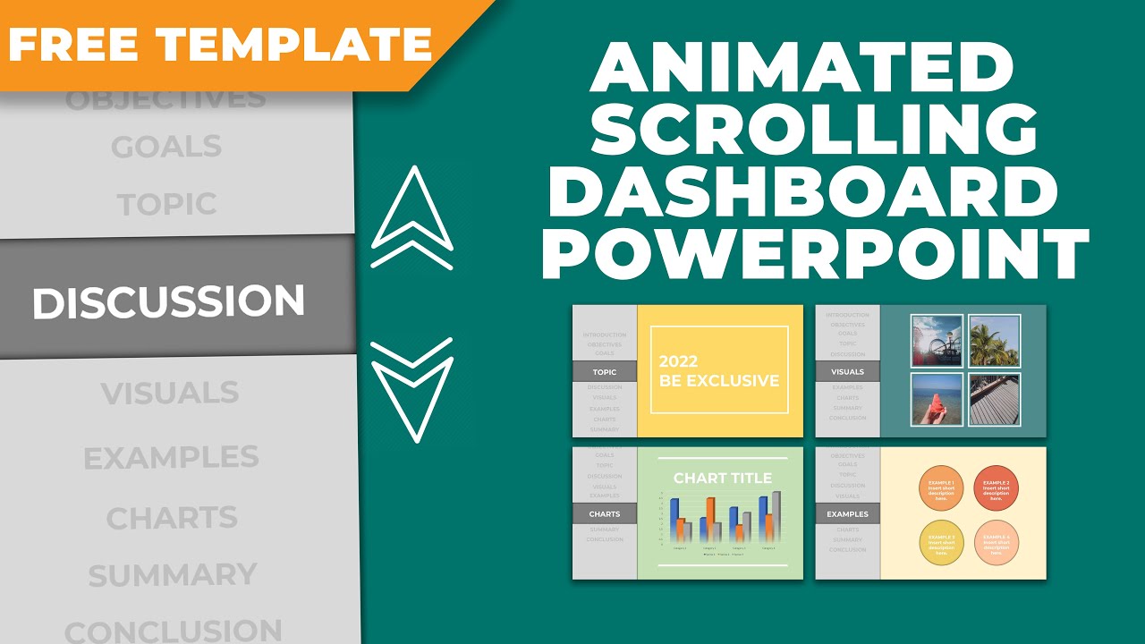 How to Make Animated Scrolling Dashboard in PowerPoint [ FREE TEMPLATE ] -  YouTube