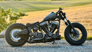 Harley-Davidson Softail bobber build. Harley-Davidson Softail bobber build.