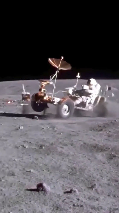 Apollo 16 Lunar Rover 'Grand Prix' [1972 April 21, Moon] #history #shorts #historical #oldfootage