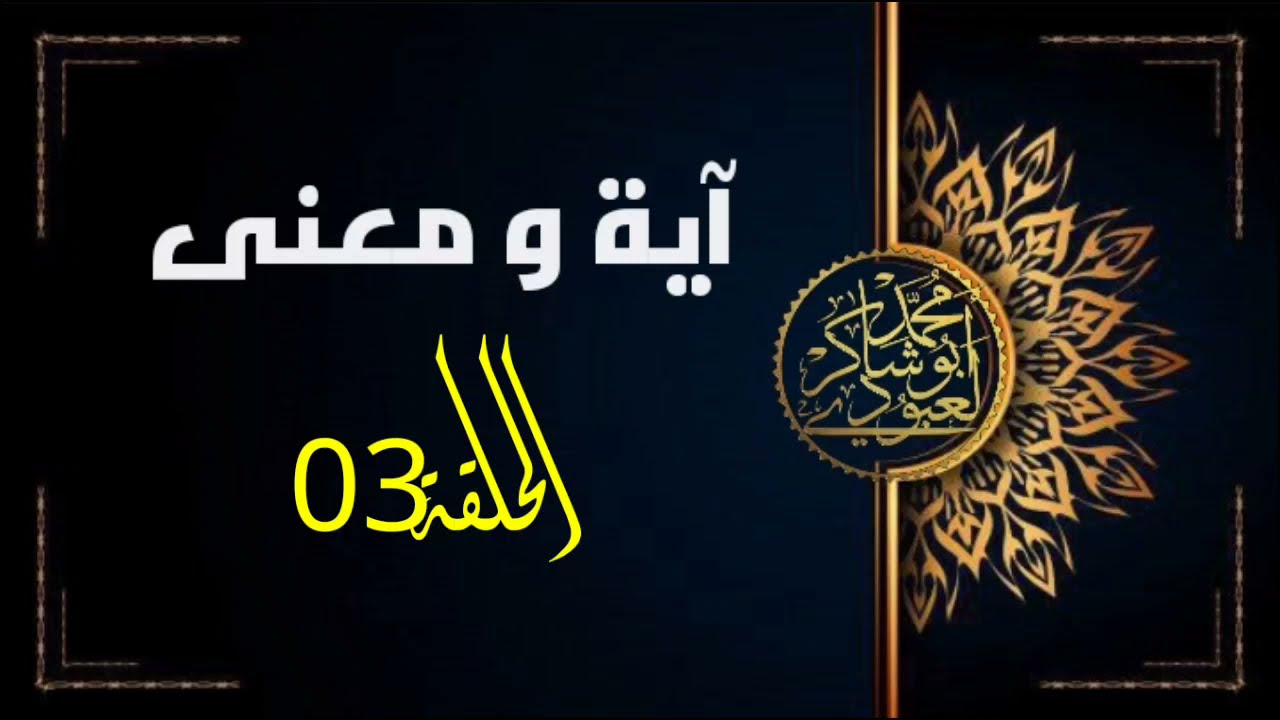 آية ومعنى (الحلقة 03) سورة الإخلاص /محمد أبو شاكر لعبودي