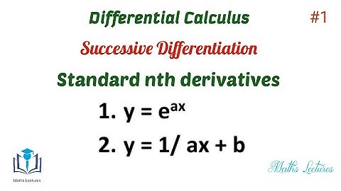 How to find the nth derivative of the functions? || Standard nth derivatives || In Tamil ||