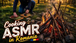 ASMR Nature Cooking 🌲🔥 | Peaceful Campfire Meal in a Romanian Forest