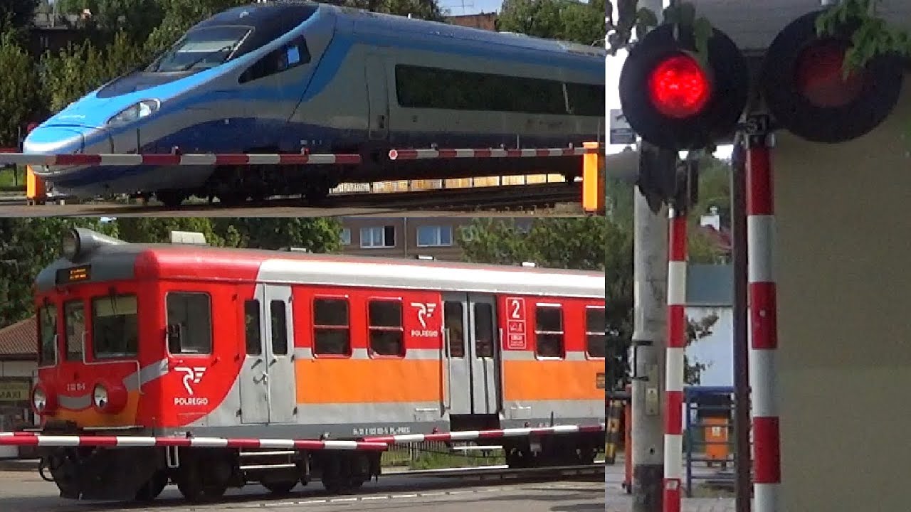 (EN57, EN90, ED250, EP07, SM42 + Plasser & Theurer) Przejazd kolejowy, Gdańsk ul. Smętna + Rp1