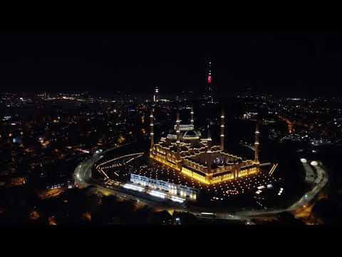 Büyük Çamlıca Camii Drone Çekimi 4k (Gece)