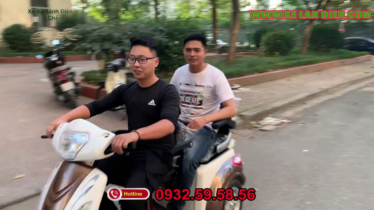 Xe Ba Bánh Chạy Điện 2 Ghế Ngồi Cao Cấp, Xe Điện Thiên An