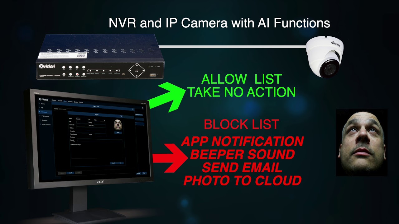 Face Recognition using Xvision CCTV IP Equipment 2019