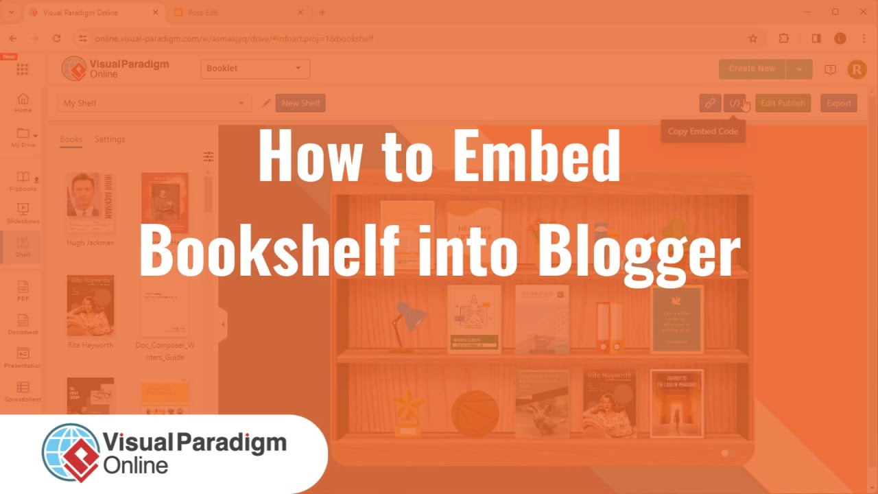 How to Embed Bookshelf into Blogger
