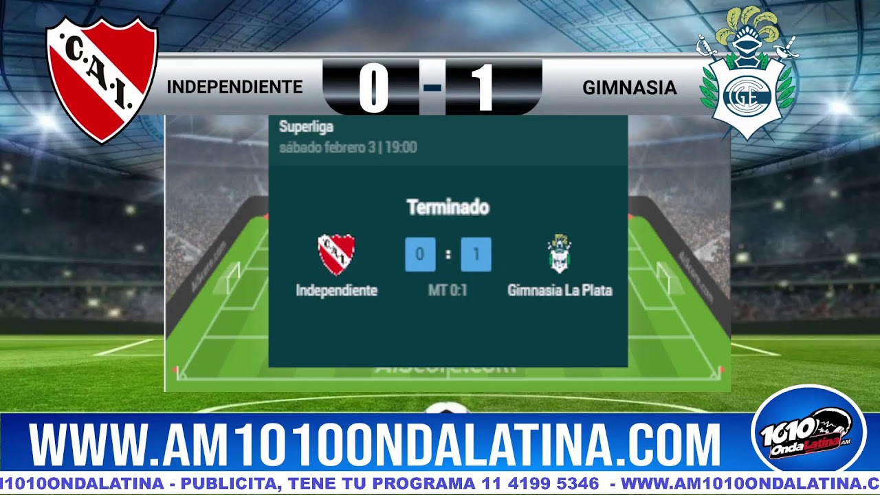 Independiente vs gimnasia sabados 18 00 hs am 1010 ondalatina youtube