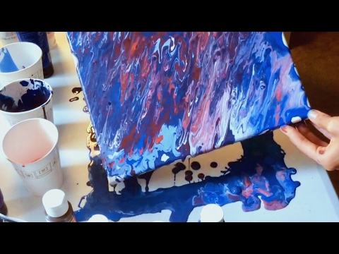 FIRST TIME TRYING THIS | Fluid Acrylic Painting! - YouTube