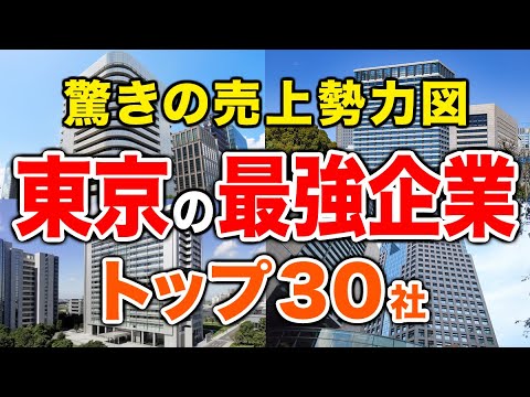 【徹底解説！】東京都の最強企業🏢トップ30社🚁（2025年売上高ランキング）ケタ違いの売上を誇る企業を詳しく解説！東京の企業で売上高・年収が高い企業は？【空から見る】