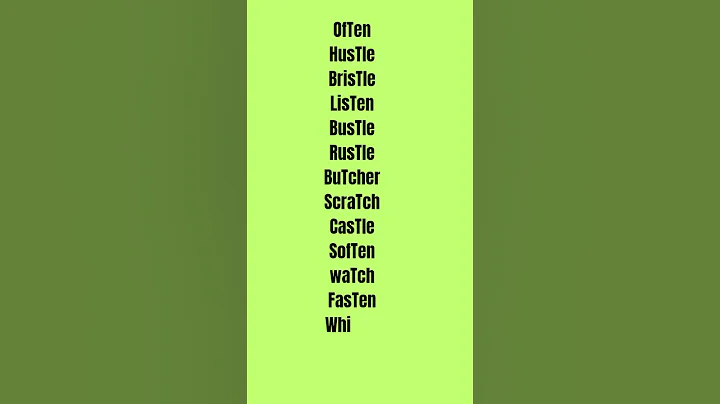 How To Pronounce Silent Letter Words With /t/?  Mispronounced English Words #pronunciation #shorts