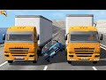 СМЕРТЕЛЬНЫЙ МАНЁВР! ШАШКИ МЕЖДУ МНОГОТОННЫХ ФУР | BeamNG.drive