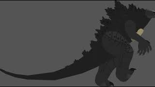 Godzilla running animation