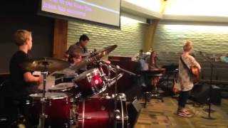 Christian Assembly student band Easter rehearsal