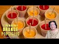Strawberry Orange Popsicles Recipe by Manjula