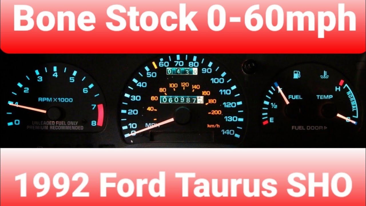 1992 Ford Taurus Sho 0 60 Youtube