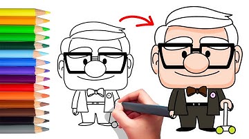 How To Draw carl fredricksen ? from Up step by step