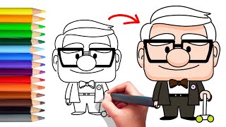How To Draw carl fredricksen ? from Up step by step