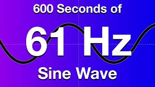 61Hz Sine Wave Test Tone - 600 Seconds (10 Minutes)