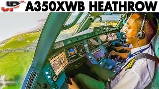 Piloting the Airbus A350XWB into London Heathrow | Cockpit Views