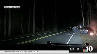 Officer Saves Man From Burning Vehicle in New Jersey | NBC10 Philadelphia