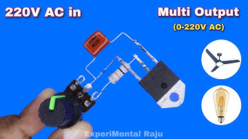 220V AC Regulator Circuit, AC Voltage Adjustable Controller | AC Dimmer