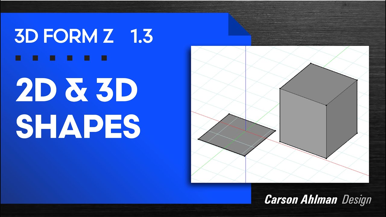 3D Form Z 2D 3D Shapes - YouTube