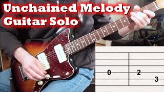 Unchained Melody: Guitar solo (tabs) chords