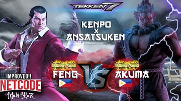 KENPO VS ANSATSUKEN - Improved Netcode! - Tekken 7 - Feng Wei [TiTAN_THOR] VS Akuma [Jetmishima]