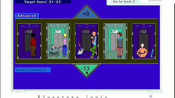 Solution to Plastelina Elevators Logic Puzzle Level 2