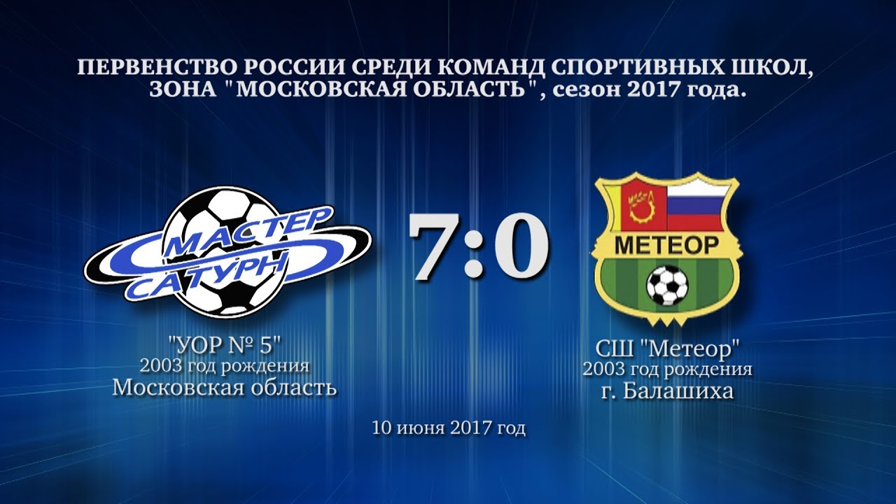 мастер сатурн фк Голы матча команды 2003 г.р. 10 июня 2017 год.
