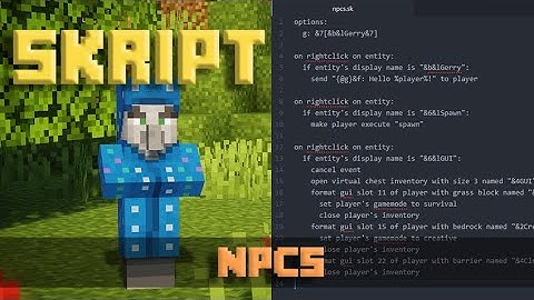 How To Make Working NPCs - Minecraft Skript Tutorial