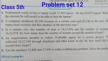 Problem set 12 class 5th math