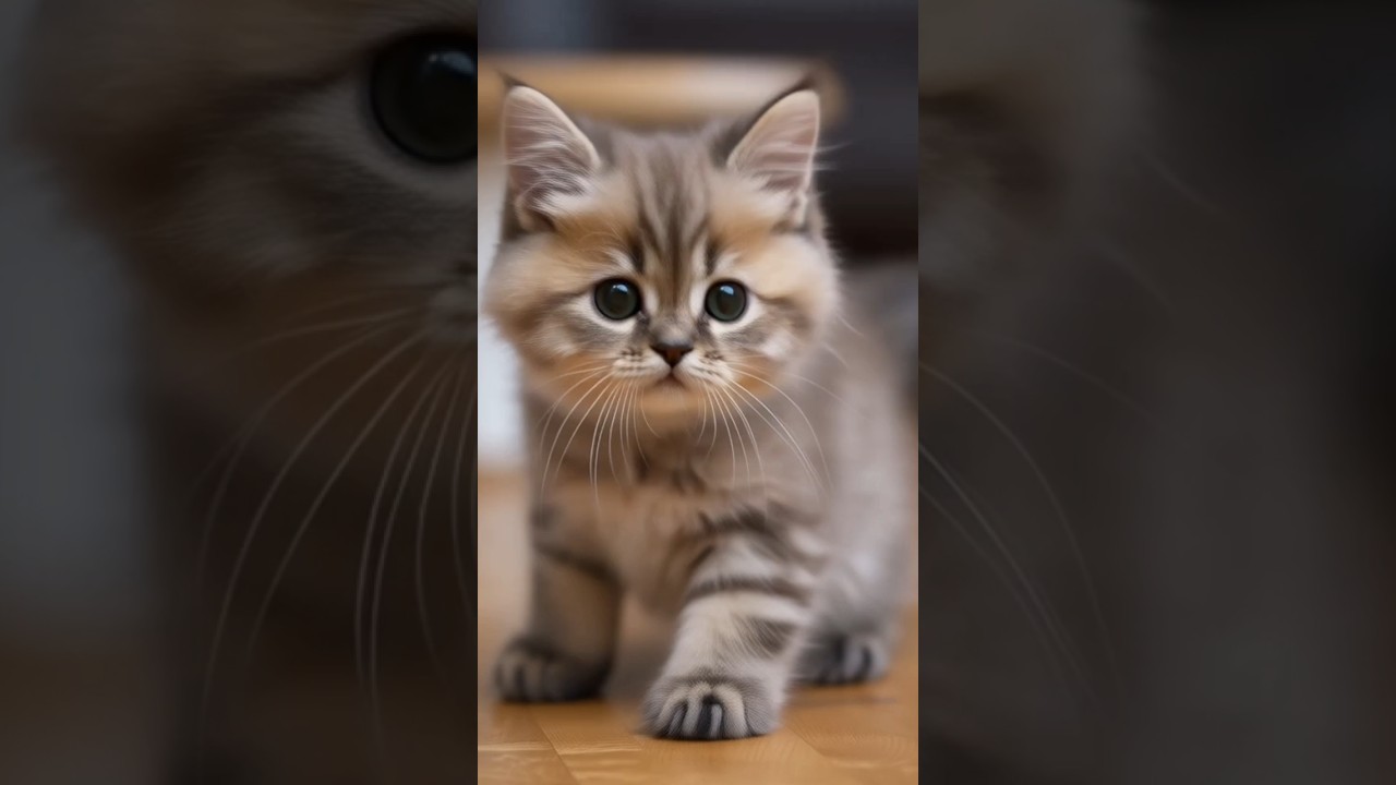 Cute cat walking the jungle 