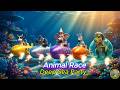 Deep Sea Party!Deep Sea Animal Party! Submarine Race &amp; Giant Pearl Challenge- 3D Animation Game Fun
