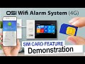 Osi wifi alarm system  4g sim card feature  demonstration