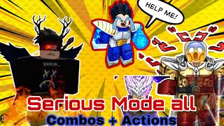 strongest battle ground serious mode all combos action Testing - the strongest battlegrounds roblox