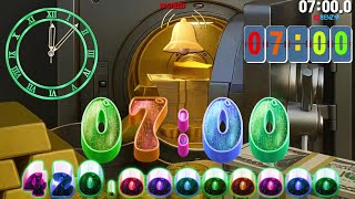 gold,coin,money 00:00~07:00 countup timer alarm🔔