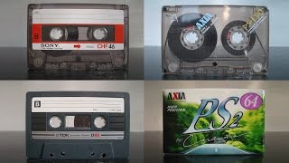 昔懐かしい「カセットテープ」 TDK・AXIA・ｍaxell・SONY・FUJITSU・HITACHI　磁気テープ・昭和