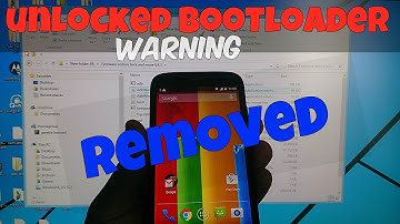 Moto G REMOVE UNLOCKED BOOTLOADER WARNING & RESTORE WITH MOTO LOGO