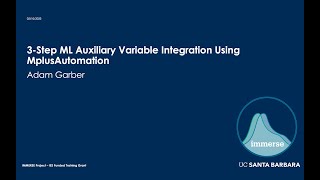 3-Step ML Auxiliary Variable Integration Using MplusAutomation