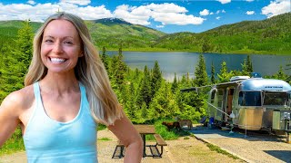 Lakefront Off Grid Camping in Our Airstream | Colorado