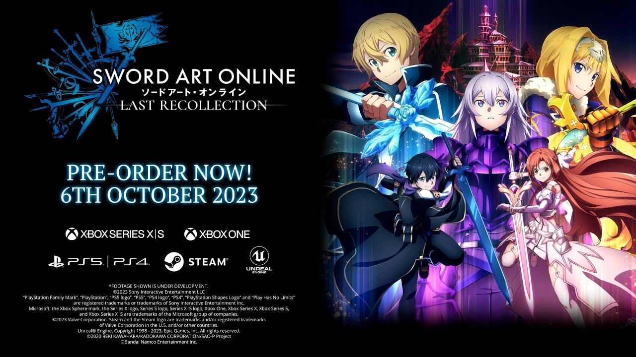 Sword Art Online: Last Recollection Announced For 2023