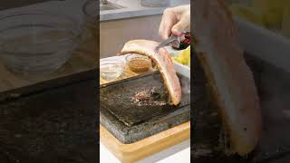 Sizzling Salmon on Hot Stone Grill | Hot Stone Steak Cooking Set #shorts #Hibachi #asmrcooking