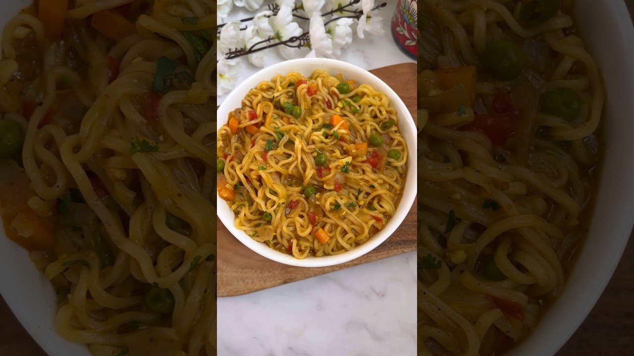 Perfect Veg Masala Maggi In 5 Mins😍😍 #shorts #maggi