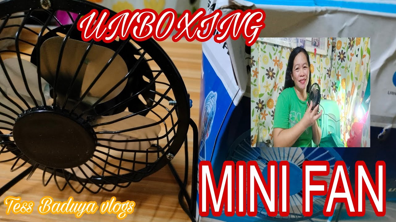 UNBOXING MINI FAN#unboxing#minifan@tessbaduyavlogs - YouTube