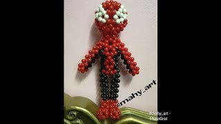 how to make spider man with beads - طريقة عمل سبيدر مان بالخرز