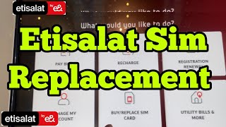 How to Replace Etisalat Sim Online | Etisalat Sim Replacement and delivery online